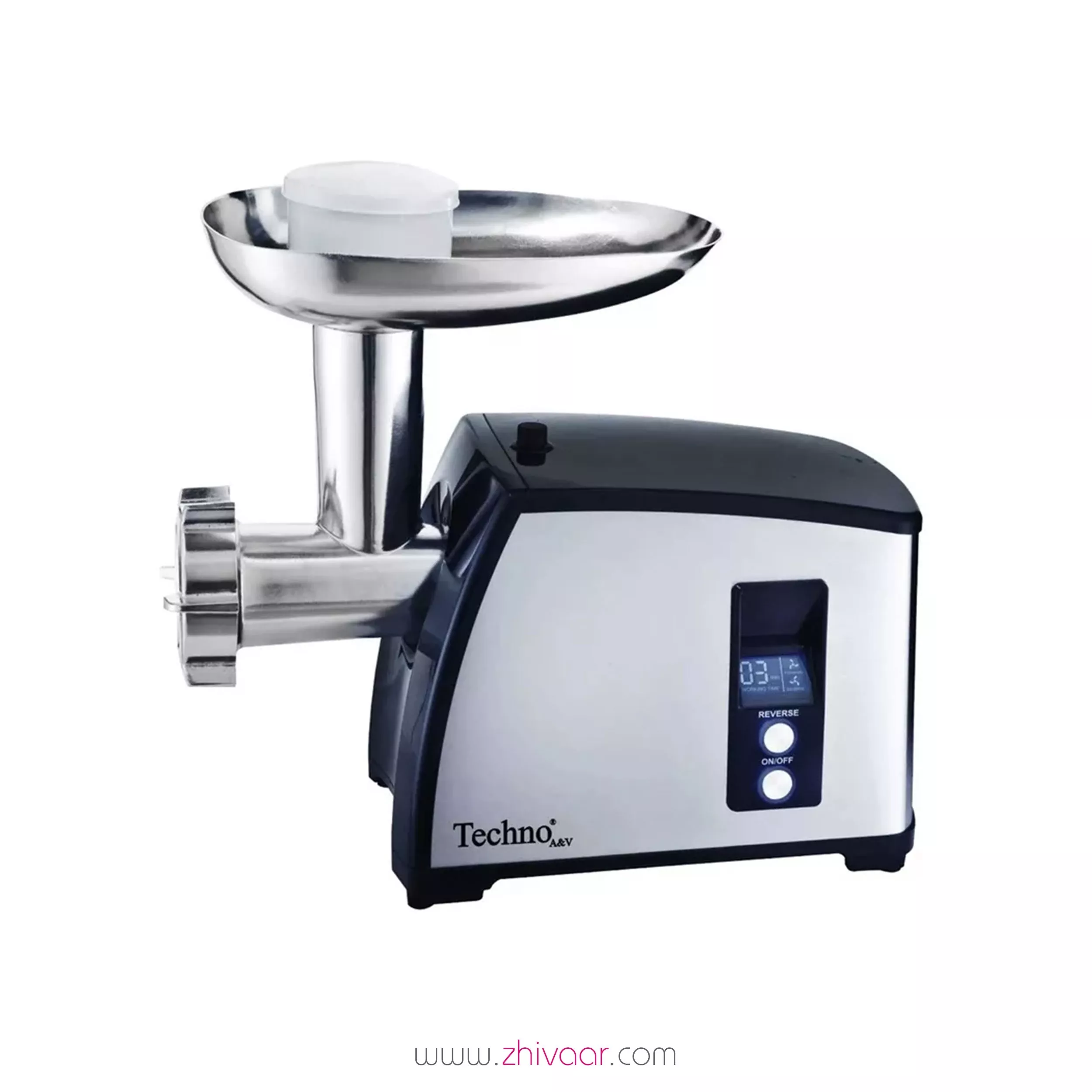 خرید چرخ گوشت تکنو Te-504 مشکي استيل  - قیمت چرخ گوشت تکنو Te504 مشکي استيل